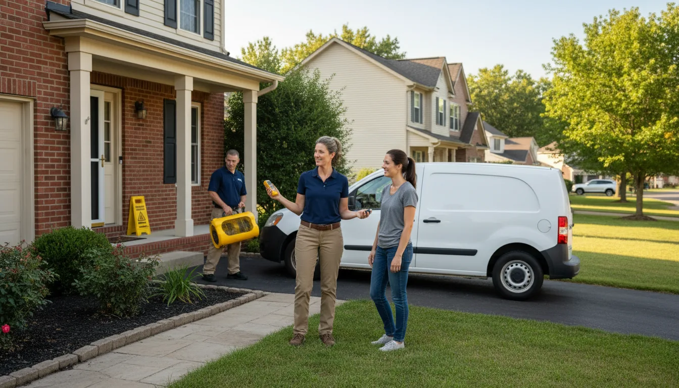 Residential water damage restoration in Oxford, OH